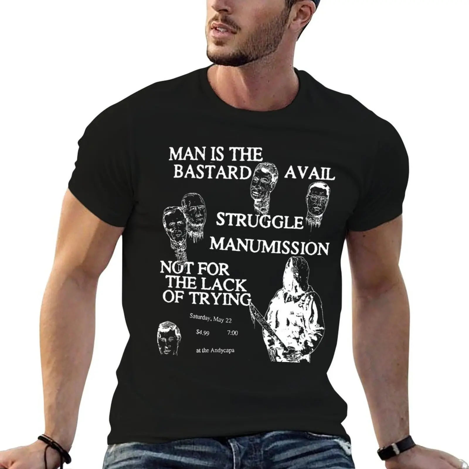 Man is the bastard Classic T-Shirt black cotton t-shirt plain for man package cotton tshirt 100% t shirts designer T-shirt