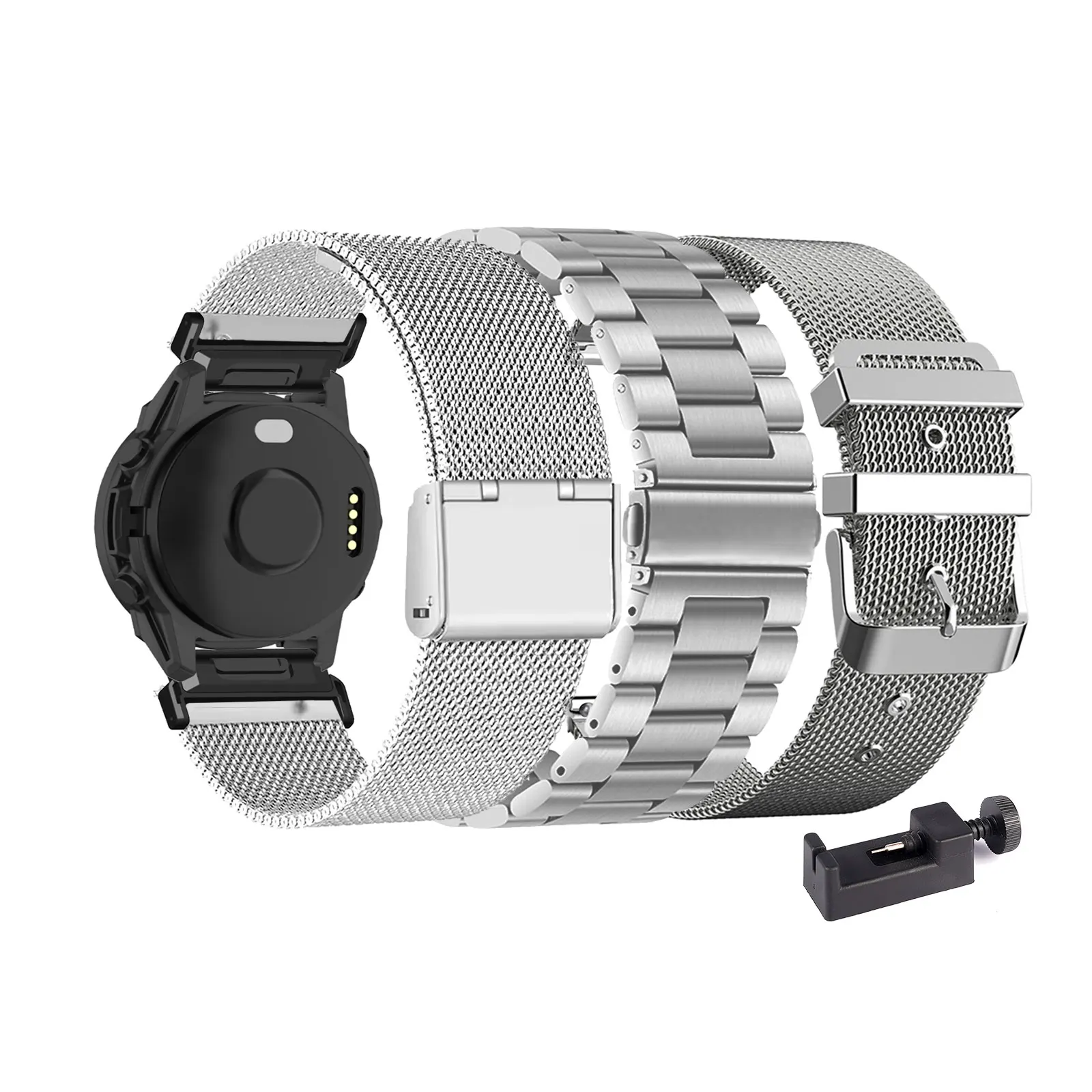 

3pcs Metal Bands for Garmin Descent G2/Descent G1/Descent G1 Solar/Quatix 7 47mm/Quatix 7 Pro/Quatix 8/Tactix 8 Strap