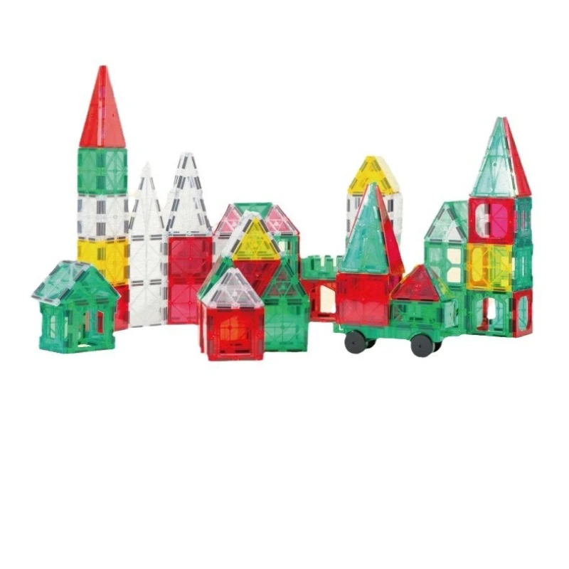 

Boys and girls toy puzzle strong puzzle building block christmas town magnetic piece