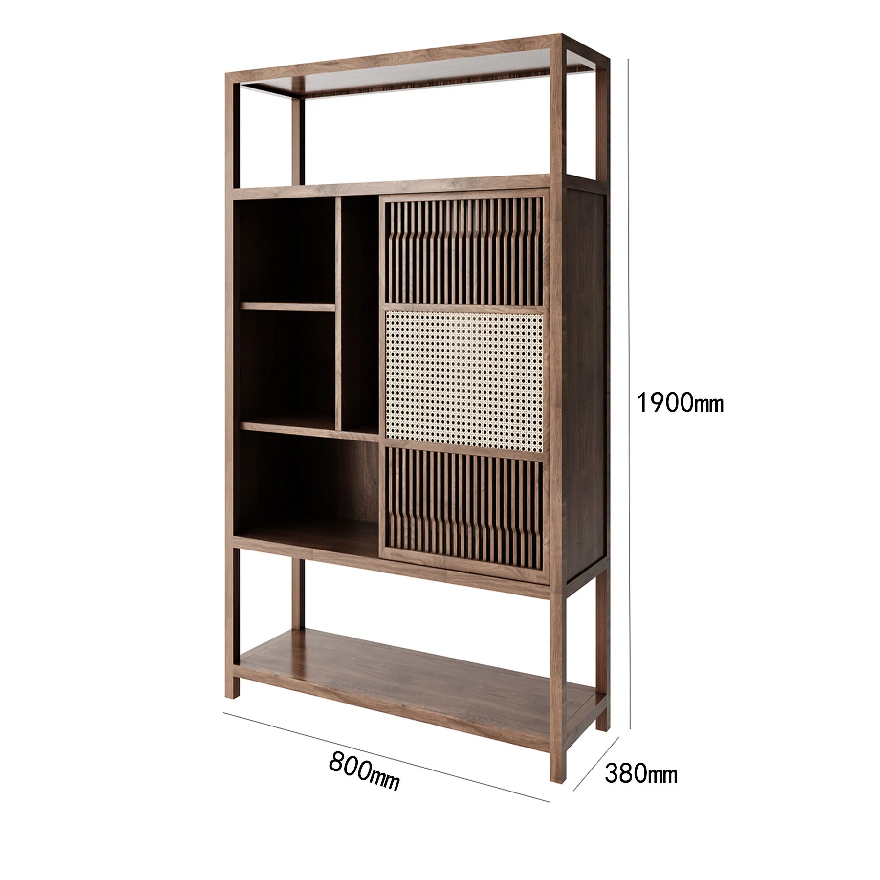 LH solid wood Bogu frame storage Duobao Pavilion tea rattan tea room locker