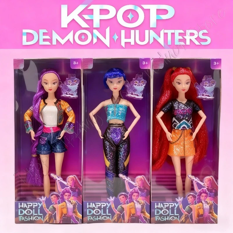 2025 شعبية الكرتون شيطان الصيادين K-pop الشكل شخصيات دمية لعبة رومي ميرا زوي تصميم مثالي دمية لعبة للهدايا الخاصة