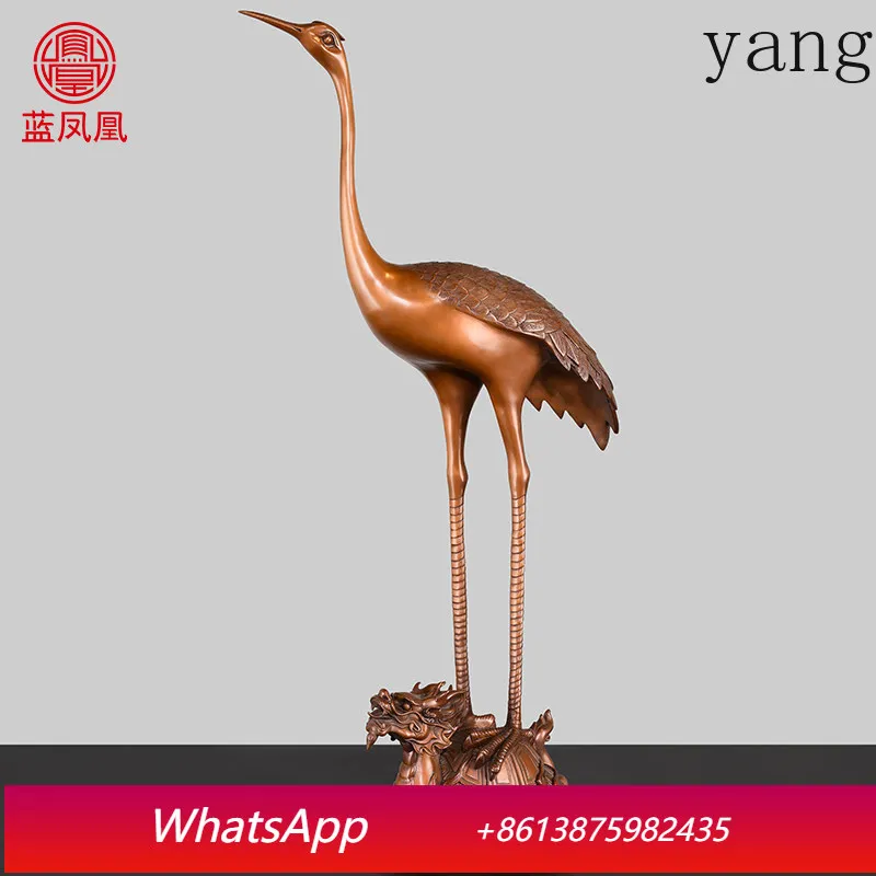 CX copper crane ornament, foyer living room decoration, birthday gift for the elderly