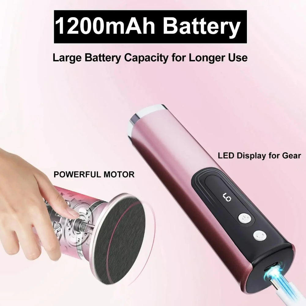 Electric Foot Callus Remover 2 In 1 Nail Foot File Pedicure Tool Rechargeable Wireless Powerful Foot Scrubber Dead Skin Remover