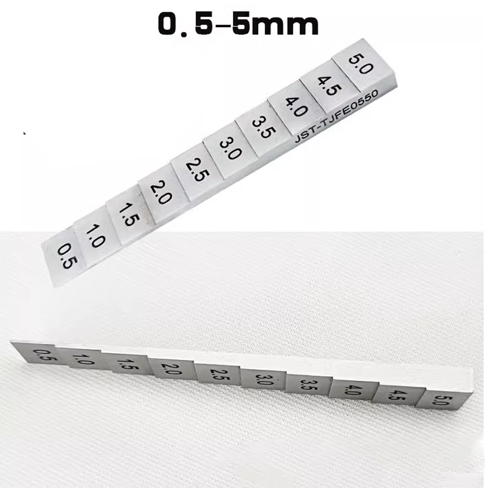 Righello a scala in metallo spessimetro a gradino da 0.5-5mm 1-10 spessimetro a scala con righello per elevatore 1-10