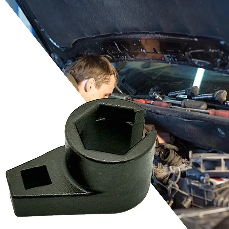 Oxygen Sensor Wrench 1/2 Inch Drive Oxygen Sensor Tool Offset 6-Point Oxygen Sensor Removal Tool Wire Gate Accesses Sensor From