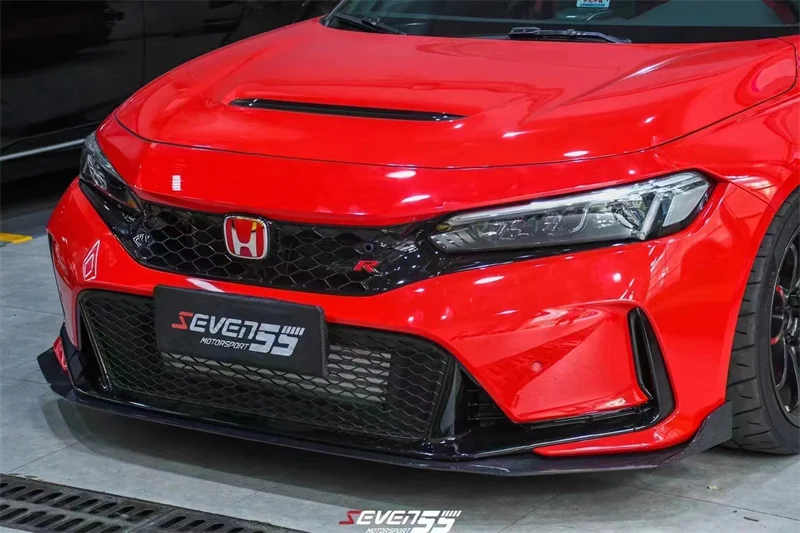 For Honda Civic Type R FL5 11th 2022 2023 2024 High Quality Real Carbon Fiber Front Bumper Lip Spoiler