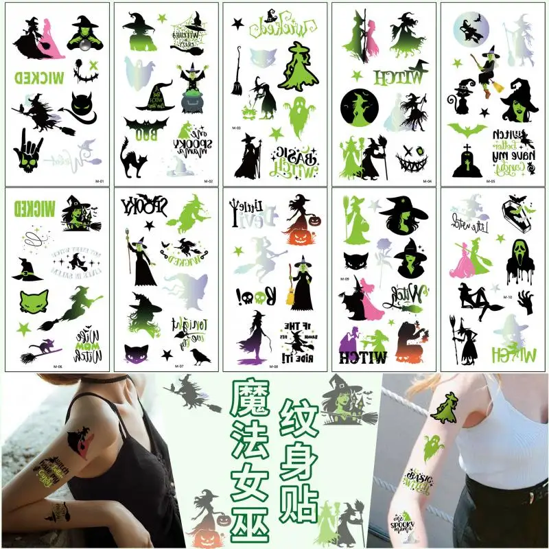 

10Pcs/set New Cartoon Wicked For Good Temporary Tattoo Stickers Waterproof Art Tattoo For Funny Party Gift