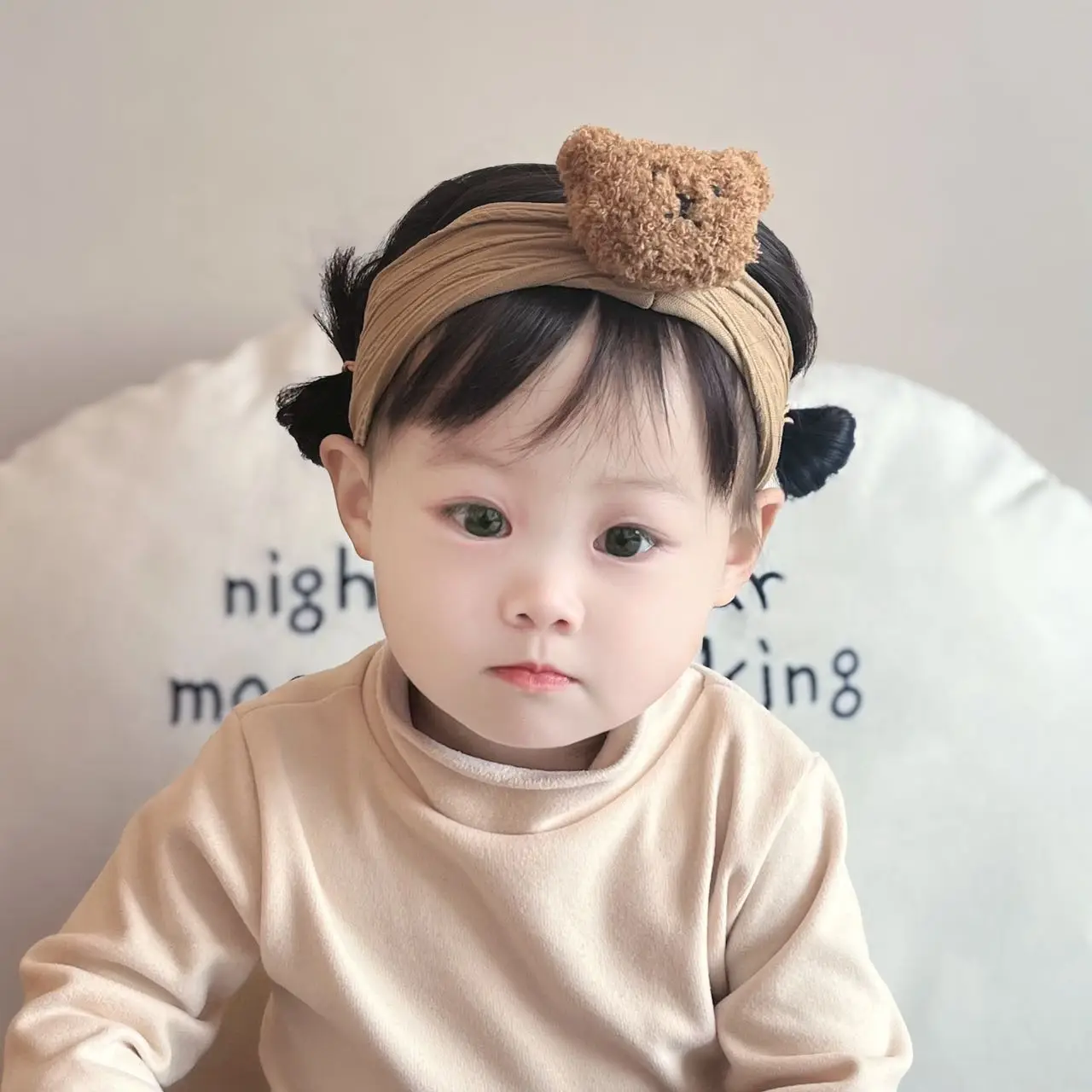 Cartoon Bear Girl Hairband Elastic Soft Baby Headband For Children Turban Headwear For Newborn Baby Kids Hair Accessories