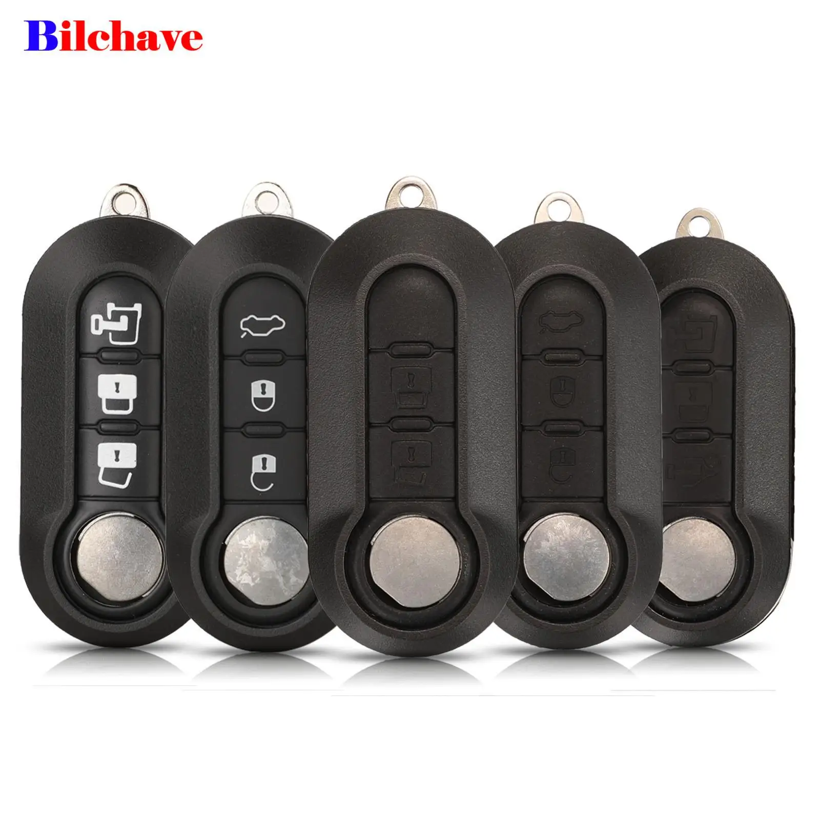 jingyuqin 2/3BTN Do Fiat 500 Panda Punto Bravo Doblo Peugeot Boxer Citroen Przekaźnik Fiat Ducato Lancia Musa Flip Remote Key Shell