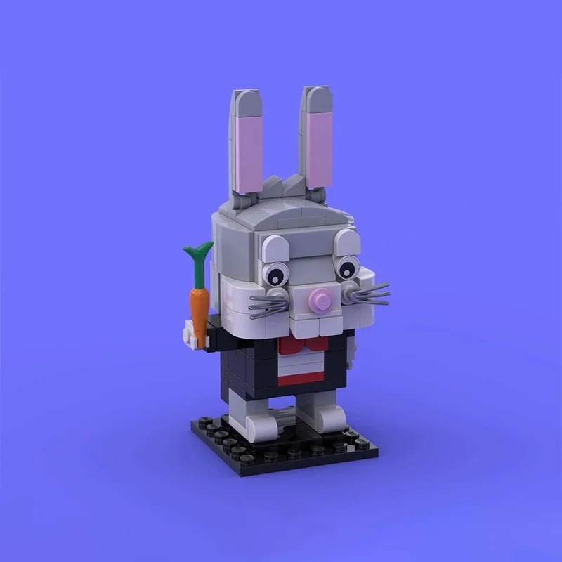 129 قطعة MOC البق الأرنب سهرة طبعة Brickheadzed نموذج اللبنات لتقوم بها بنفسك اللعب فكرة الإبداعية التعليم هدايا عيد الميلاد للأطفال #2