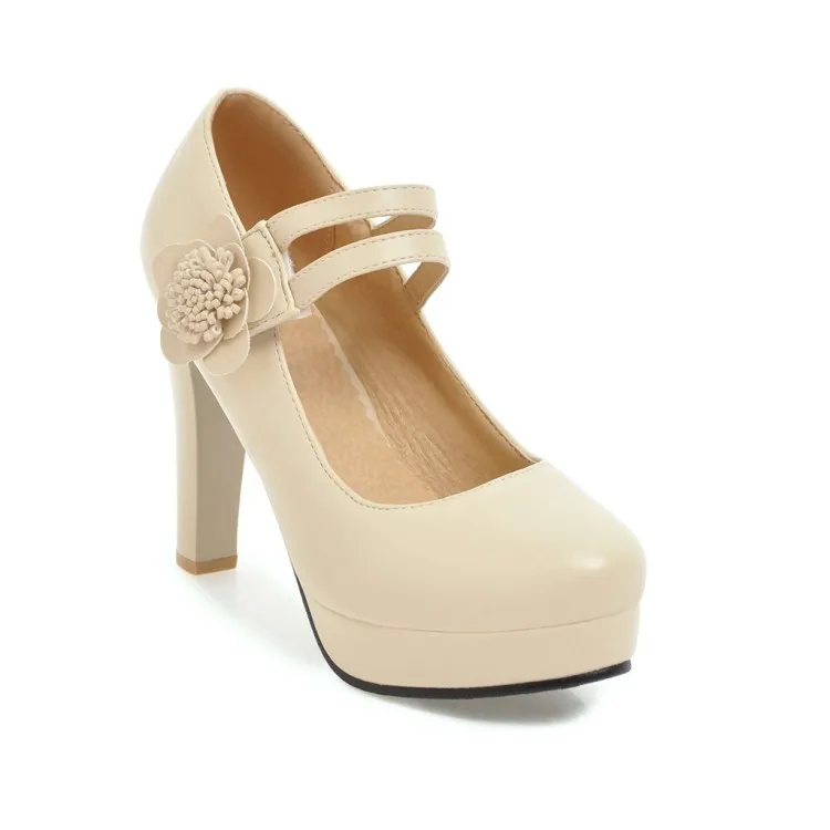 Big Size ladies high heels women shoes woman pumps Package the heel Package toes Shallow mouth flowers