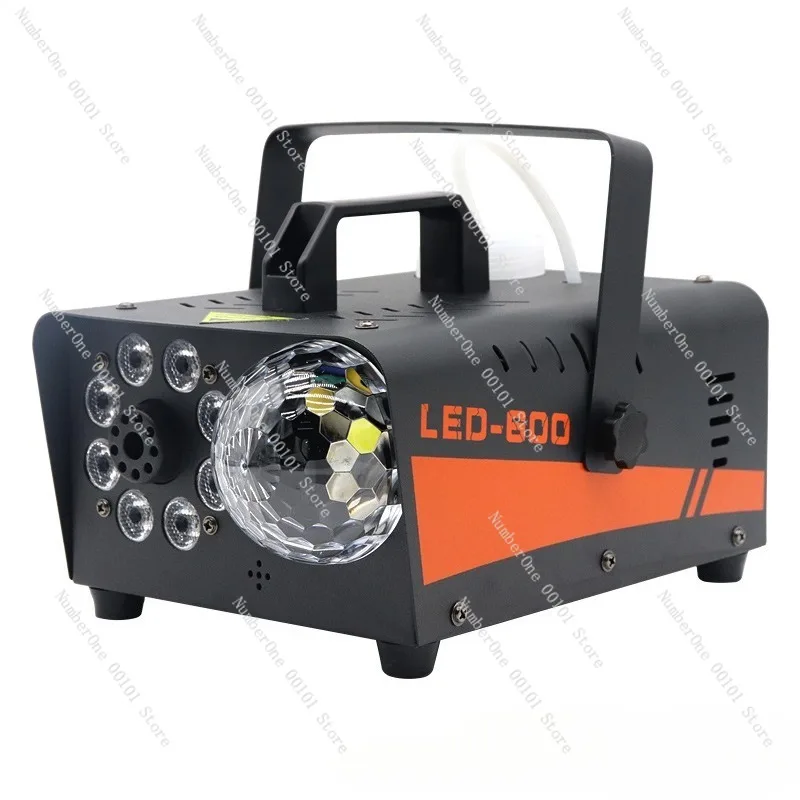 600W Powerful Smoke Machine with 8 Color Changing LED Lights Magic Ball Fog Maker Halloween Party DJ Stage Atmosphere Effect