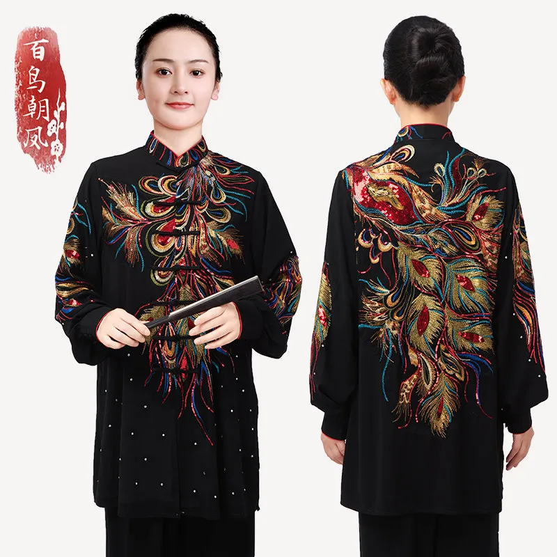 Martial Arts Tai Ji Suit Women Competition Performance Eight Sections Brocade Exercise Clothing Long Type Spring and Autumn