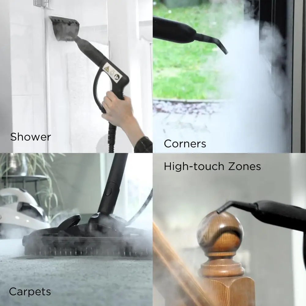 1800W 고압 스팀 청소기 다중 표면 청소 카펫 타일 장식품 주방 욕실 Windows 액세서리