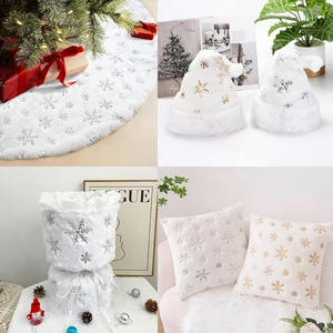 150x1 0cm/50x50cm pv veludo dourado floco de neve tecido de veludo para decoração de natal moletom com capuz feminino artesanal diy pano de costura 9 principais vendas pano de veludo o metro - №8