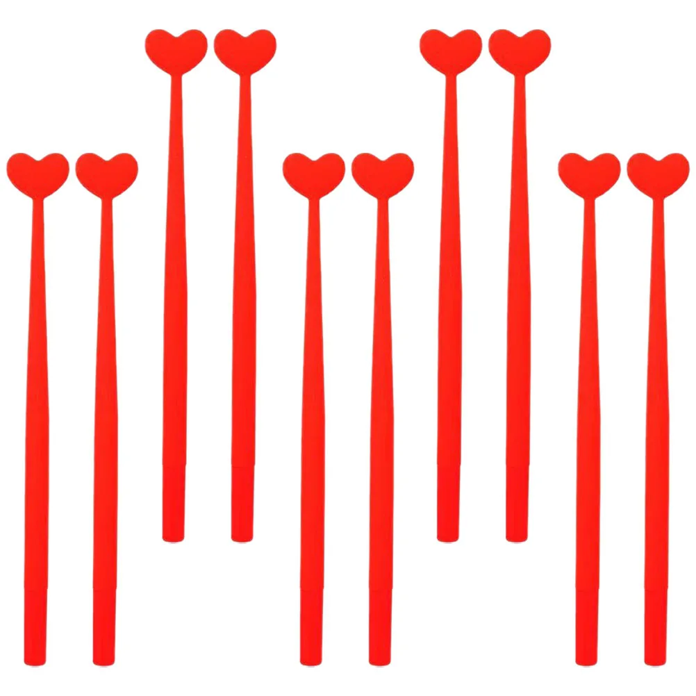 

10Pcs Adorable Heart Gel Pens Writing Pen for Students Wear Resistant Smooth Ink Universal Cute Pens for Note Taking Use