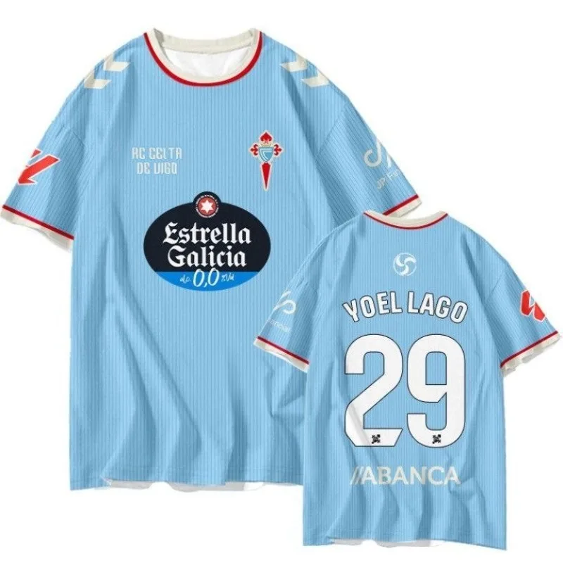 26-27 Saison Royal Vigo Celta Fan Fußballtrikot 3D-Druck Familienstil Schnelltrocknendes Trainings-Sportshirt mit kurzen Ärmeln – Detail 6
