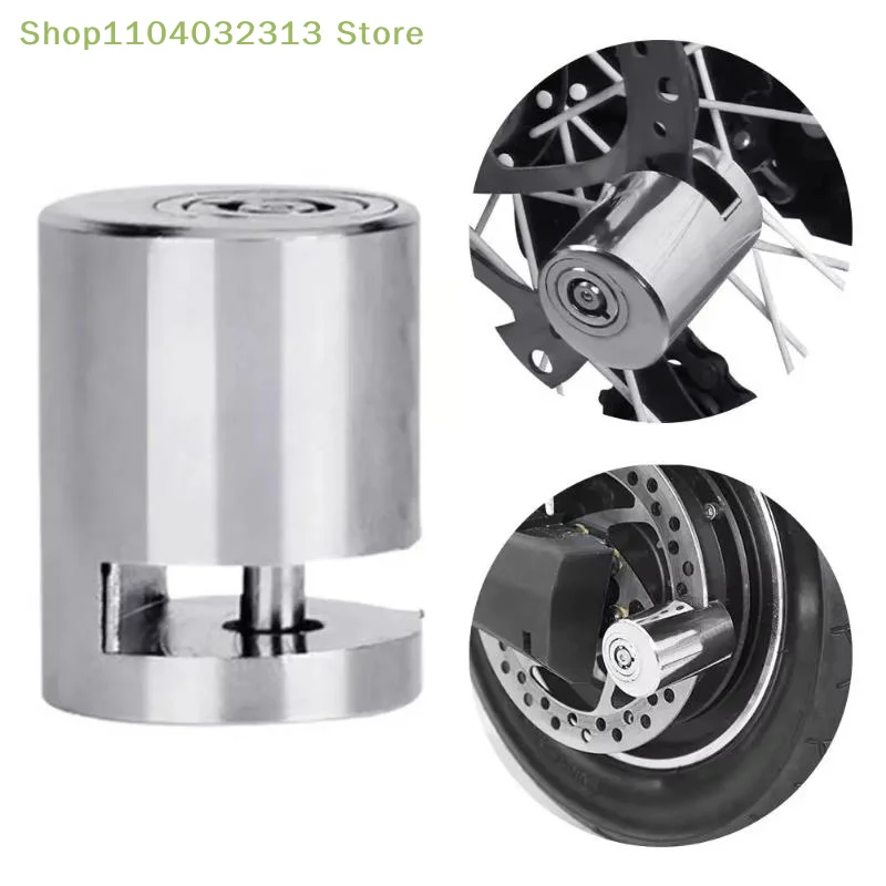 petiteMotorcycle Anti Theft Disc Brake Lock Waterproof High Security Lock for Mountain Bike E-Bike Scooter Cross Country Riding