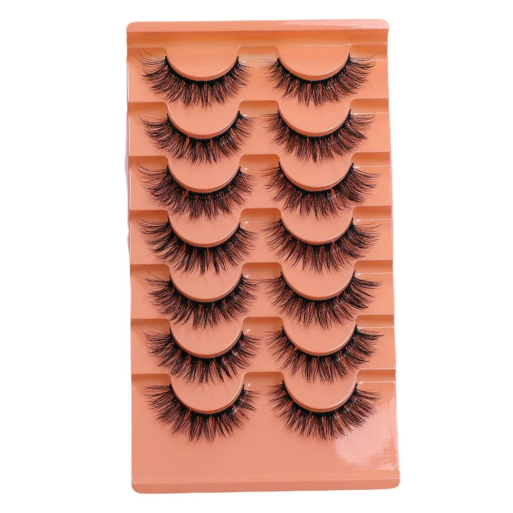 7-Pair Segmented Explosive Russian Curl False Eyelash Thick Curling 3D Simulation Eyelash