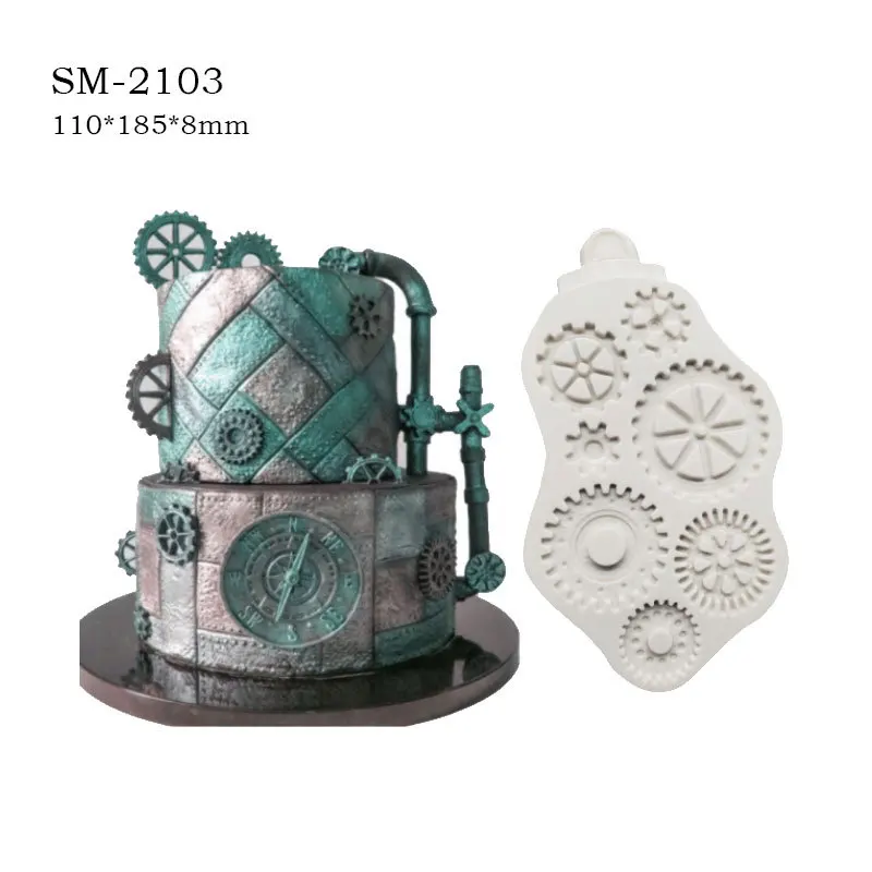 Swords Shield Compass Dragon Gear Iron Fondant Silicone Molds Chocolate Cupcakes Sugarcraft Clay Moulds Cake Decorating Tools