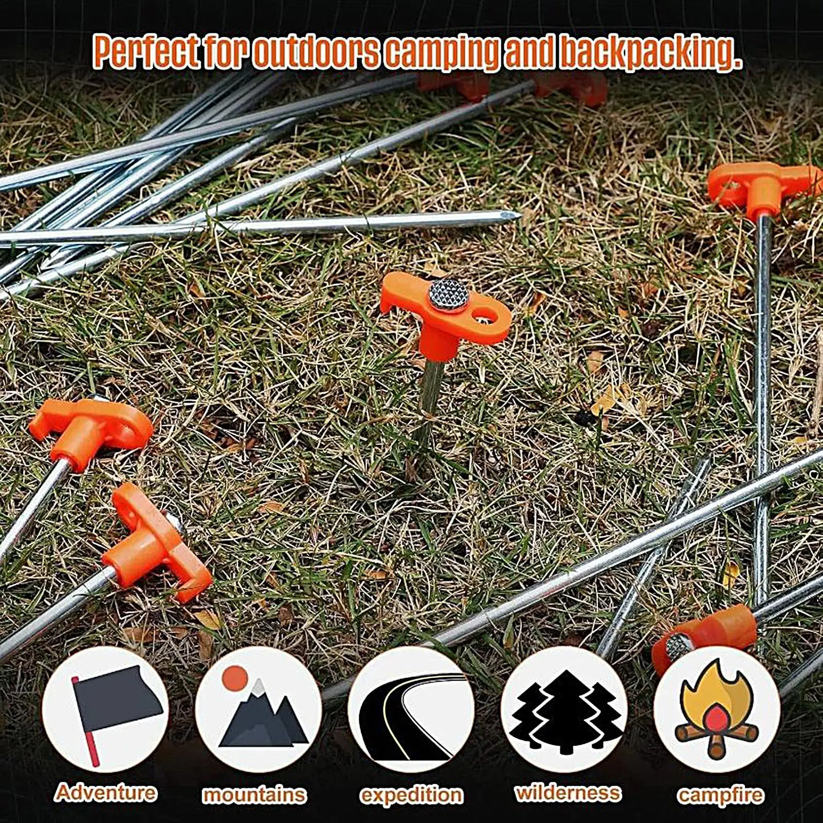 

Tent Stakes Heavy Duty Outdoor Camping Ground Stakes Tent Pegs 20 Pieces Heavy Duty Outdoor Tarp Canopy Fixation Spikes For