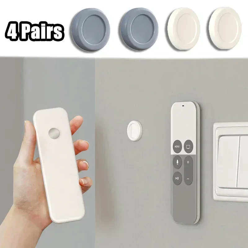 2 Round Magnetic Hooks Wall Mount Strong Magnet Holder for Fridge Sticker Remote Control Storage Holder Home Organizer Hook