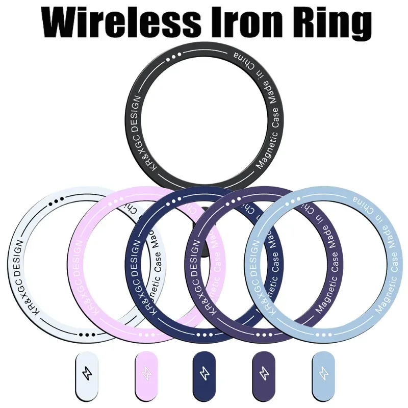 Universal Metal Sticker Ring for Magsafe Adhesive Wireless Charger Iron Sheet for Iphone 15 14 13 Car Phone Holder Mount Plate image 2