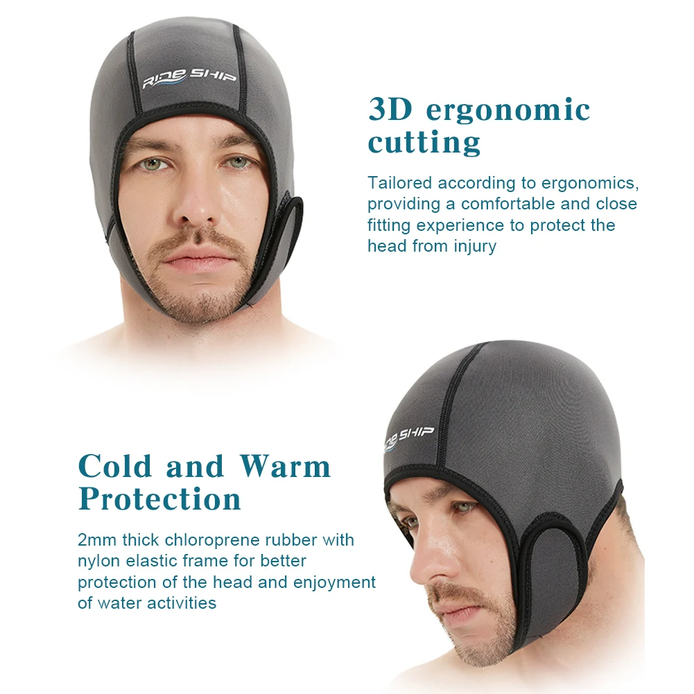 2 مللي متر النيوبرين الغوص هود الغوص هود لمط بذلة هود الحرارية هود تصفح غطاء رأس لركوب القوارب التجديف التجديف #5