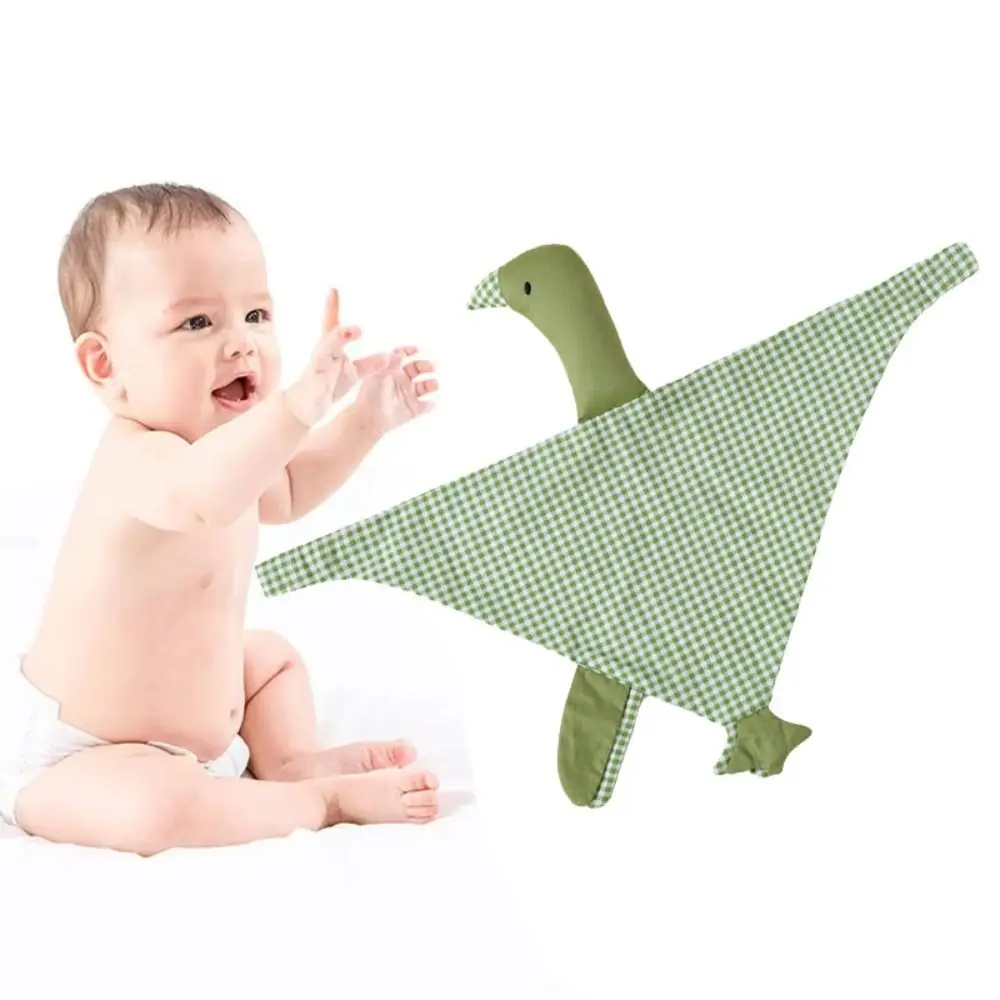 Puro algodão ganso bebê dormir bonecas cisne calmante travesseiro recém-nascido saliva toalha interativa bonito animal criança gansos aconchego brinquedo