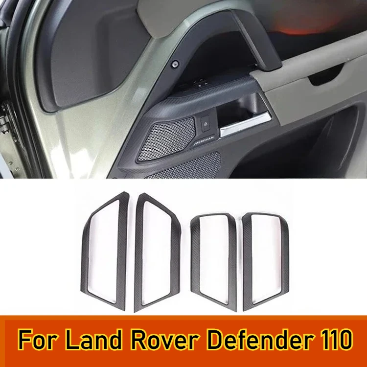 

For Land Rover Defender 110 Real Dry carbon fiber version door inner handle frame decoration interior modification Matte finish
