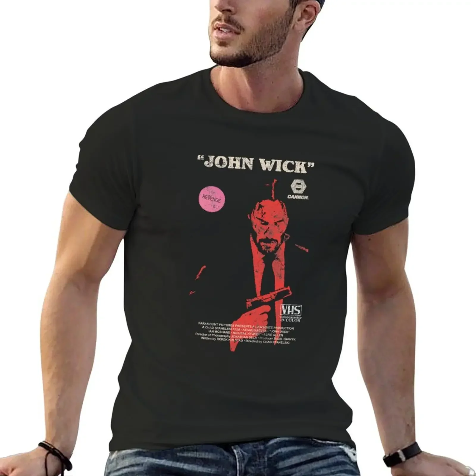 John Wick VHS Essential T- T-Shirt vintage graphic tee anime t shirts rapper graphic tees plain t shirts men