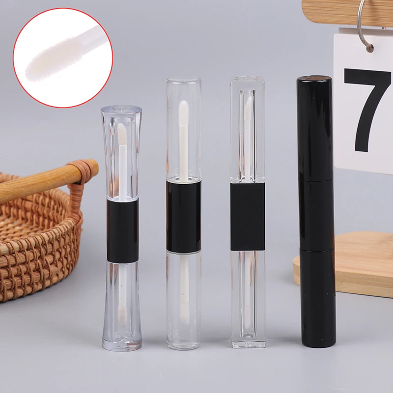 両端が空の透明なリップグロスチューブ詰め替え可能なミニリップバームボトル口紅容器旅行用女性女の子 DIY メイクアップ