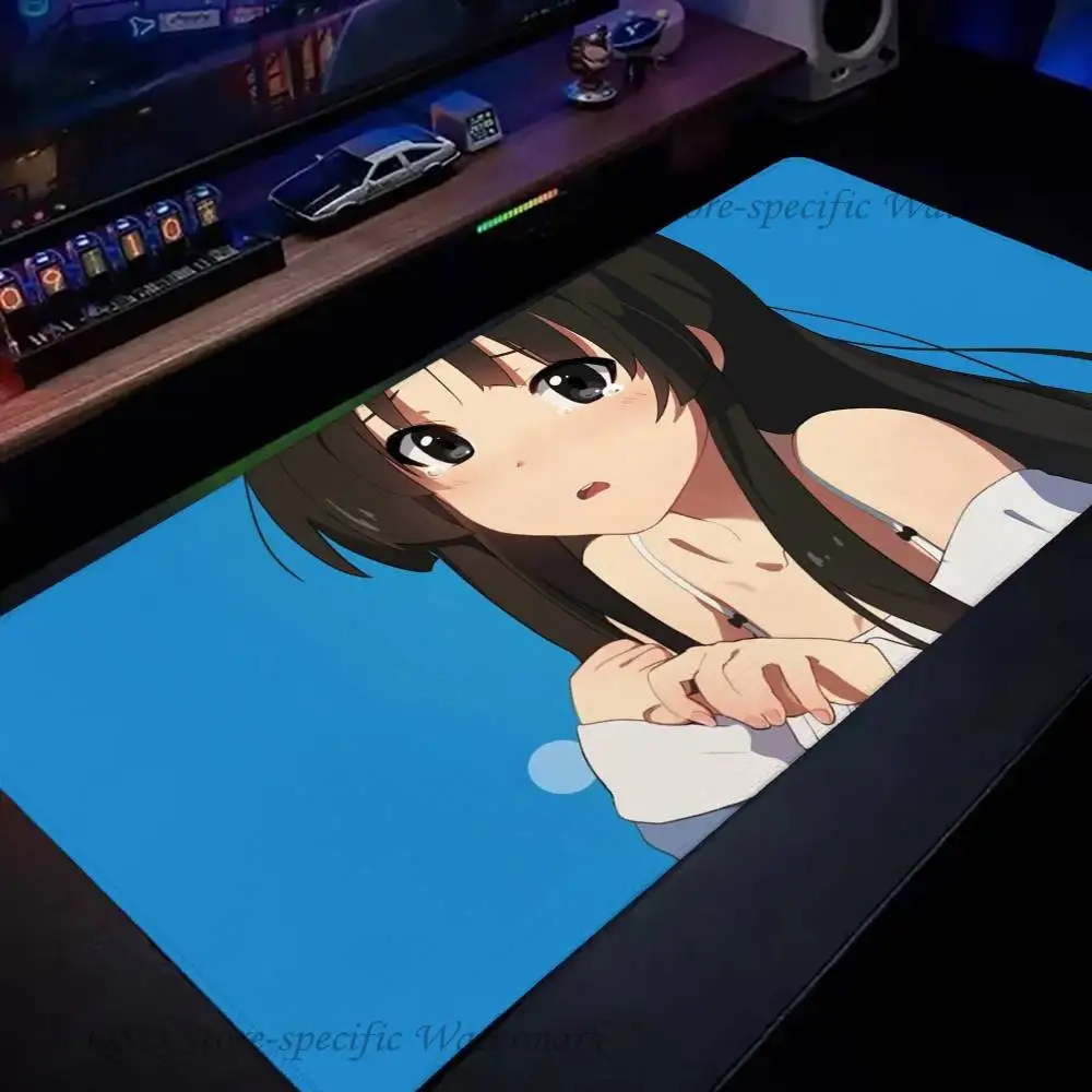 Akiyama Mio Anime Mousepad Non-slip Suitable For Office Computers Laptops E-sports Game Desk Mats XXL Keyboard