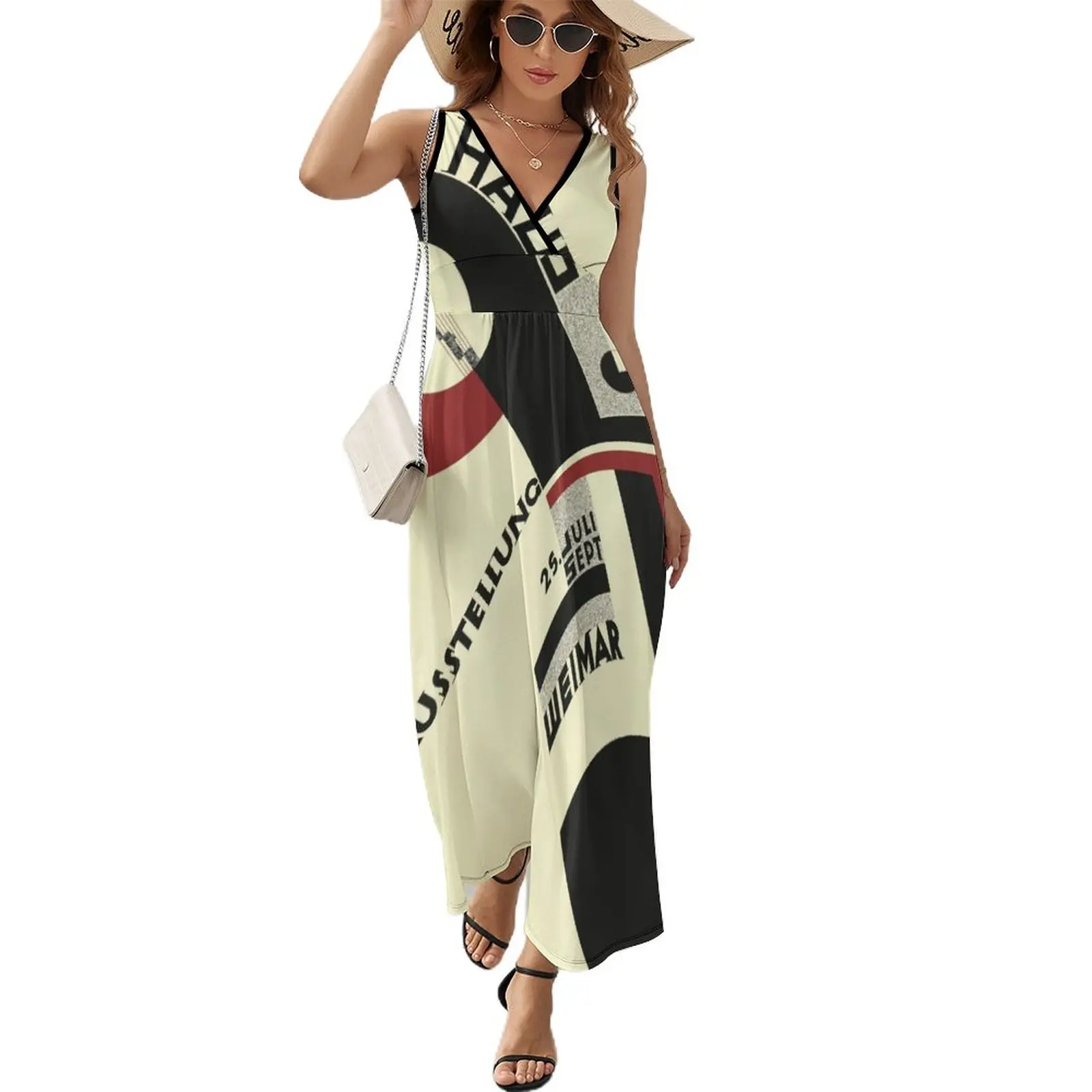 

Bauhaus design Sleeveless Dress Long dress woman Clothing female Evening dresses