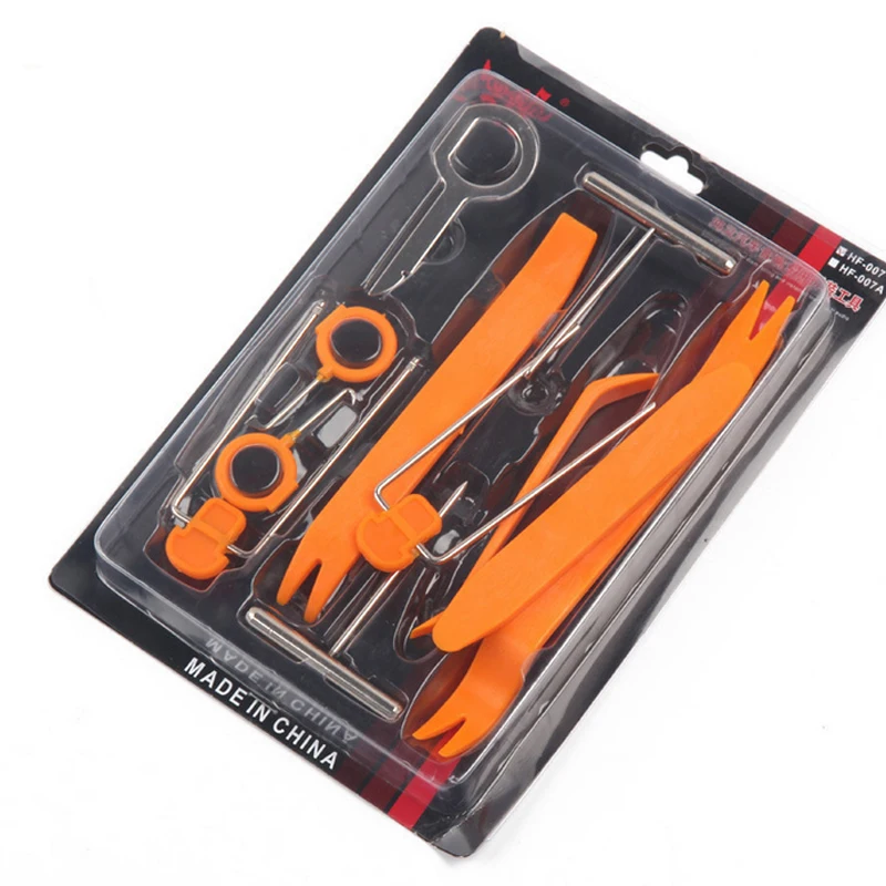 12 PCS Plastic Auto Dismantle Tools Kit Car Radio Door Clip Panel Trim Dash Audio Removal Installer Pry Kit Refit Set