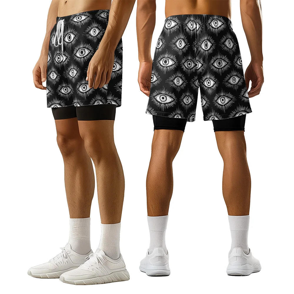 

2024 New original design eyes Summer 3D Advanced Print Casual trend Sports High Street basketball shorts men shorts