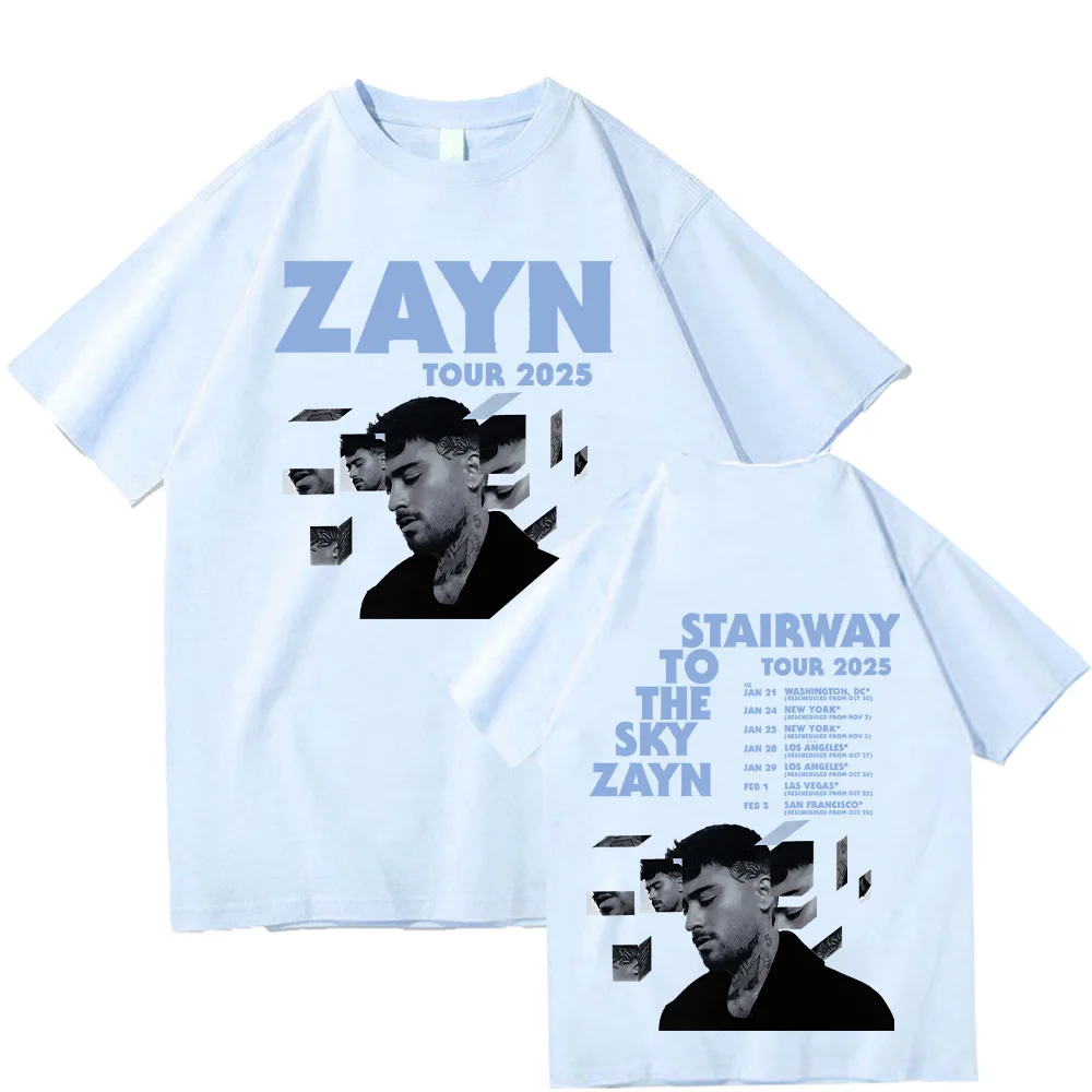 Zayn Startway To The Sky Tour 2025 Tshirt Zayn Malik Cotton T-shirt Unisex Fashion New Tee Harajuku Y2K O-neck Summer Casual Top