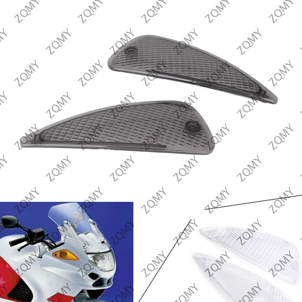 2 Stücke Motorrad Front Blinker Lampe Anzeige Licht Objektiv Abdeckung E-Mark Für BMW K1200RS 1997 1998 1999 2000 2001 Rauch/Klar