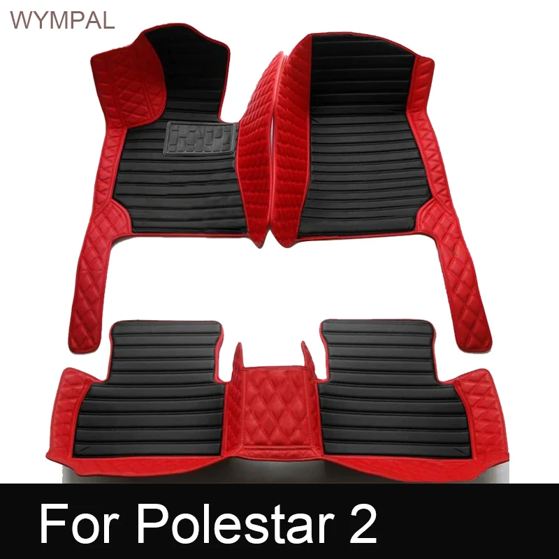 Custom Automotive Car Floor Mats For Polestar 2 2020 2021 2022 Auto Luxury Leather Men Women Car Mats Full Coverage