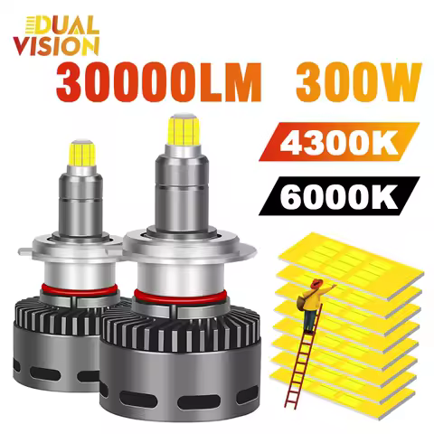 H7 LED 360 Canbus H11 H1 30000LM 300W HB3 HB4 9005 9006 D2S D4S LED Car Headlight Bulb 6000K 4300K H8 9012 HIR2 Motorcycle Lamp