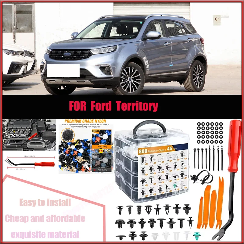 

For Ford Territory Chevrolet Audi Car Plastic Retainer Clips Kit 800+45pcs Auto Fender Push Pin Car Fastener Clip Mixed Set