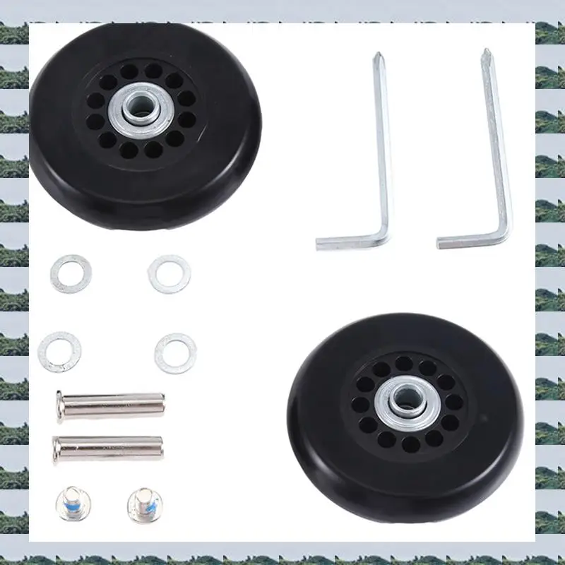 

ABQR 78X20 мм, набор из 2 сменных колес для чемодана, комплект из искусственной кожи, поворотные колеса, подшипники из углеродистой стали, набор для ремонта