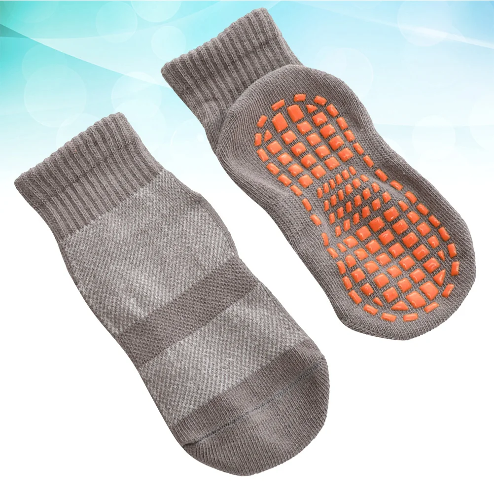 

3pcs Non-Slip Floor Socks 3 Pairs Kids Cotton Sock Slip-Resistant Sole Warm Breathable Trampoline Sock For Indoor Sports Wear