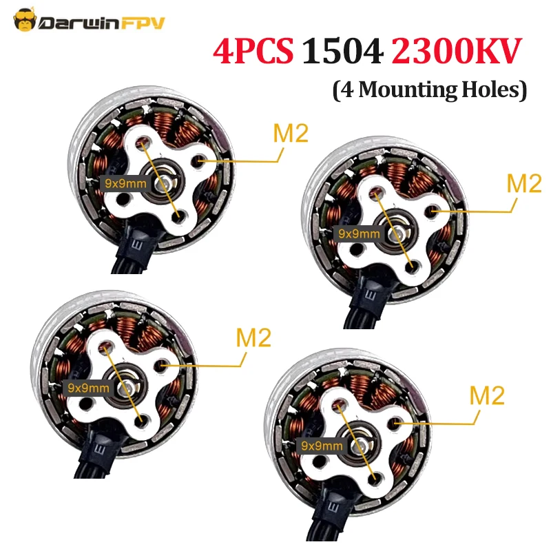 DarwinFPV 1504 2300KV 3600KV 3800KV Motore senza fard RC Drone FPV Racing Multirotore Parti Accessori