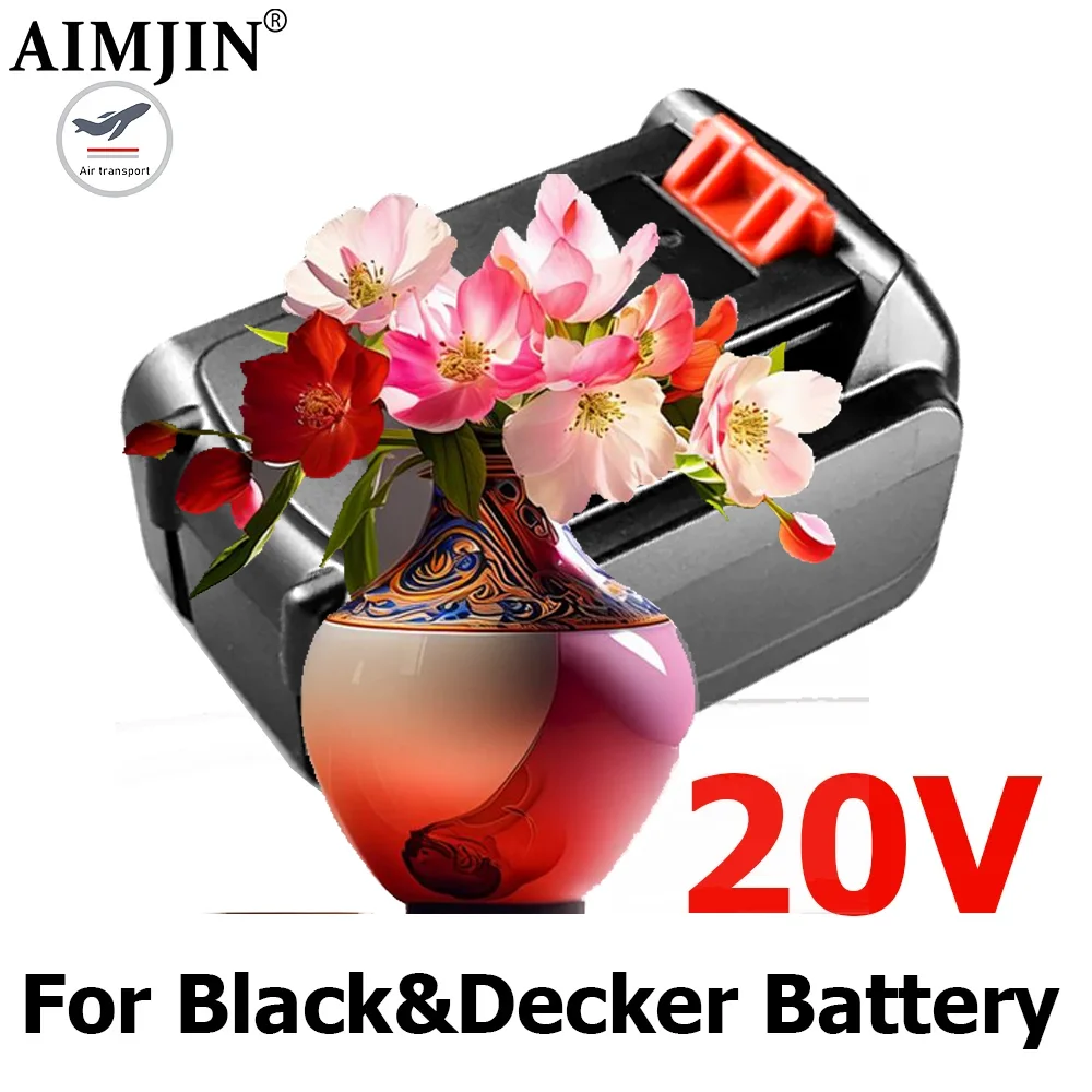 

20V 6.0Ah 8.0Ah Li-ion Rechargeable Battery For BLACK&DECKER LB20 LBX20 LBXR20 Power Tool Replacement