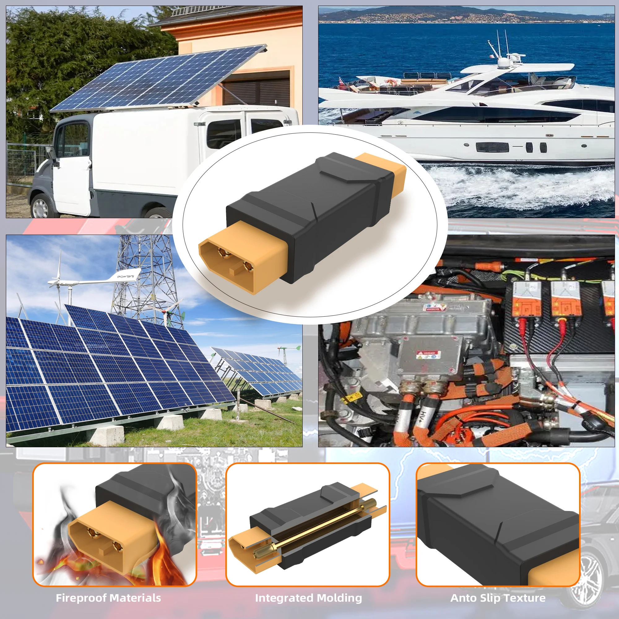 1/2/4 Stück Adapter XT60 Stecker auf XT60 Stecker Konvertierungsadapter für RC Lipo Batterie Drohne & Spielzeugauto Steuerteile DIY – Detail 3