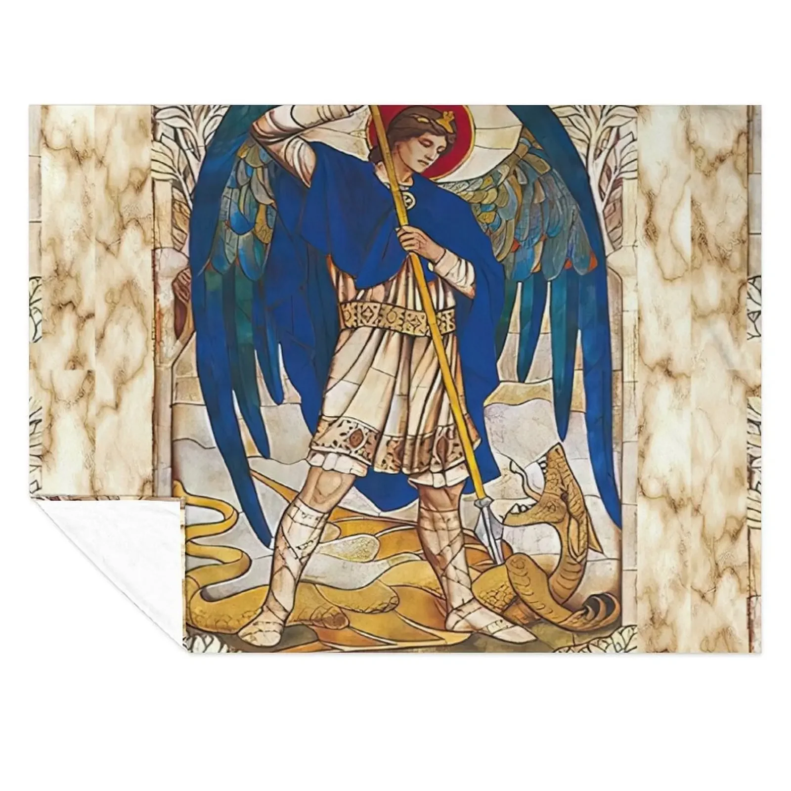 

St MIchael the Archangel Angel Saint Throw Blanket Bed Fashionable Bed for sofa Luxury Blankets