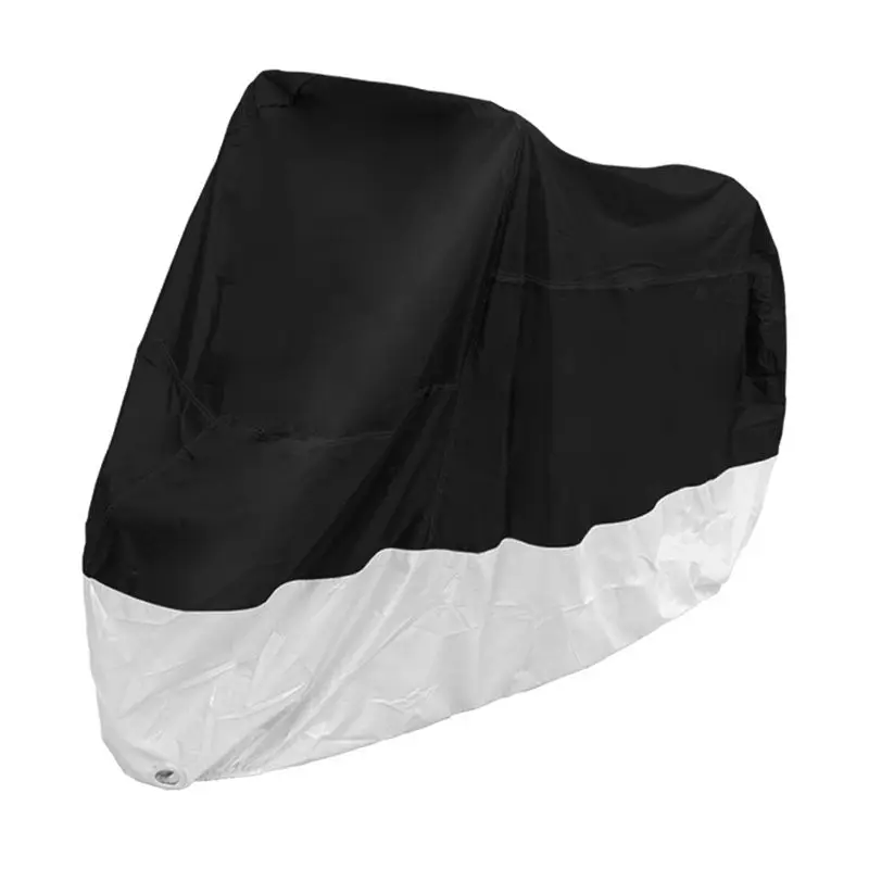 Classy-Black And Silver Motorcycle Clothing Electric Vehicle Rain Cover Bicycle Cover For Sun Protection And Dust Protection Par