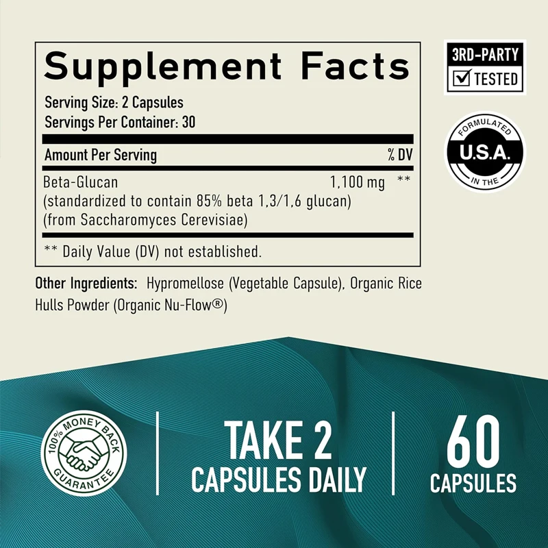 

β - glucan supplements for immune, skin, and intestinal support | 1,3D and 1,6 β - glucan enhancing formulas | 85% concentrated