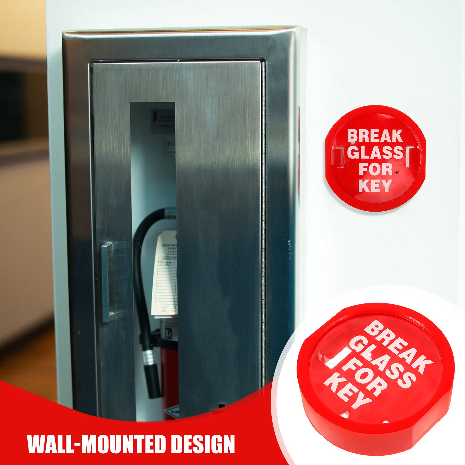 

Key Lock Box Emergency Door Wall Mounted Space Saving Interlocking for Glass and Spare Keys Storage